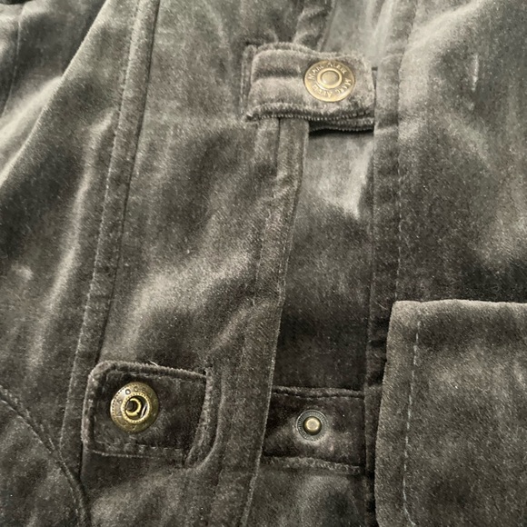 [S/M]Marc Aurel Dark Green Velvet Blazer Pockets Military Hippie Chic - Picture 6 of 15